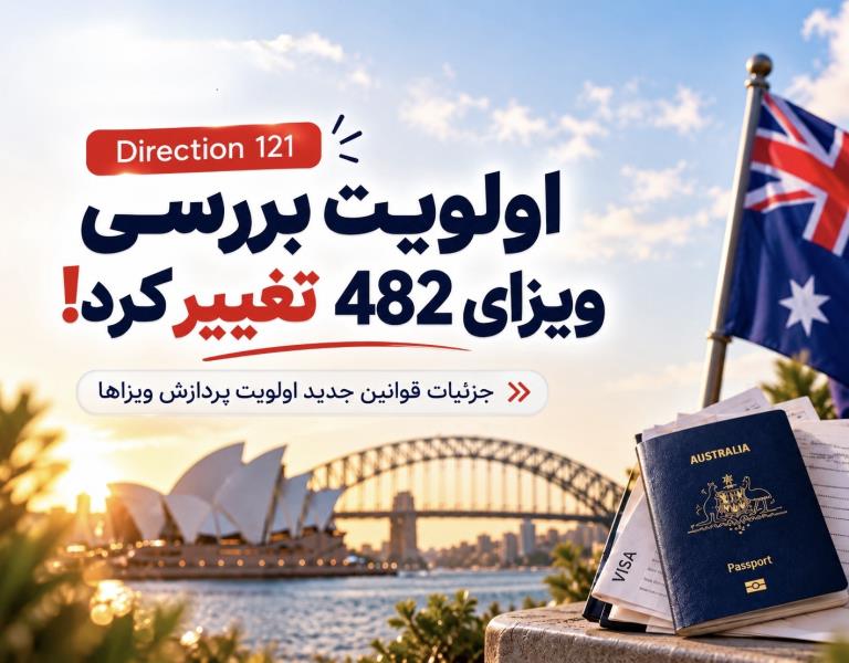 تغییر جدید در اولویت بررسی Direction 121  ویزای 482 استرالیا