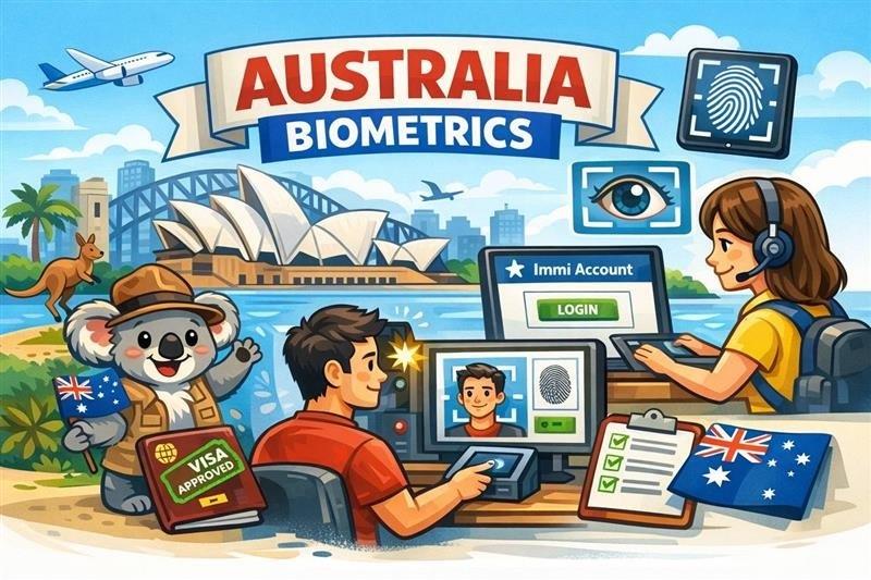 طبق اعلام اداره مهاجرت استرالیا انگشت‌نگاری برای متقاضیان ویزای استرالیا آنلاین و رایگان