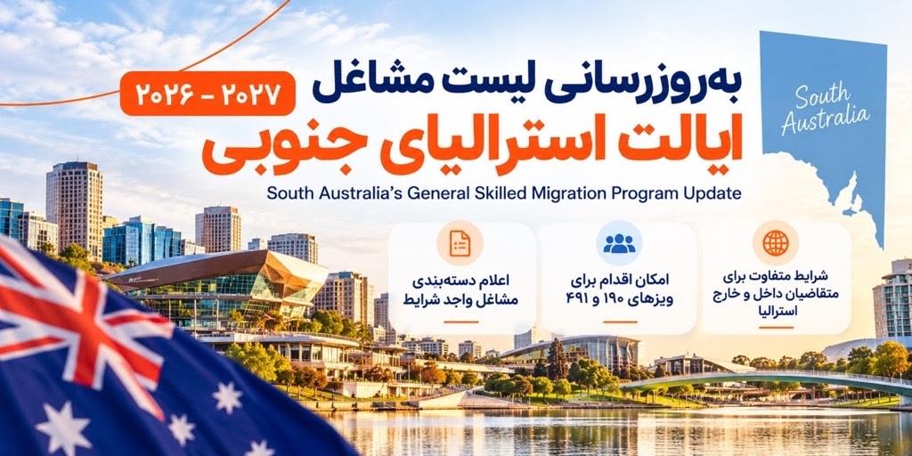 به‌روزرسانی لیست مشاغل و برنامه مهاجرت مهارتی استرالیای جنوبی ۲۰۲۶–۲۰۲۷